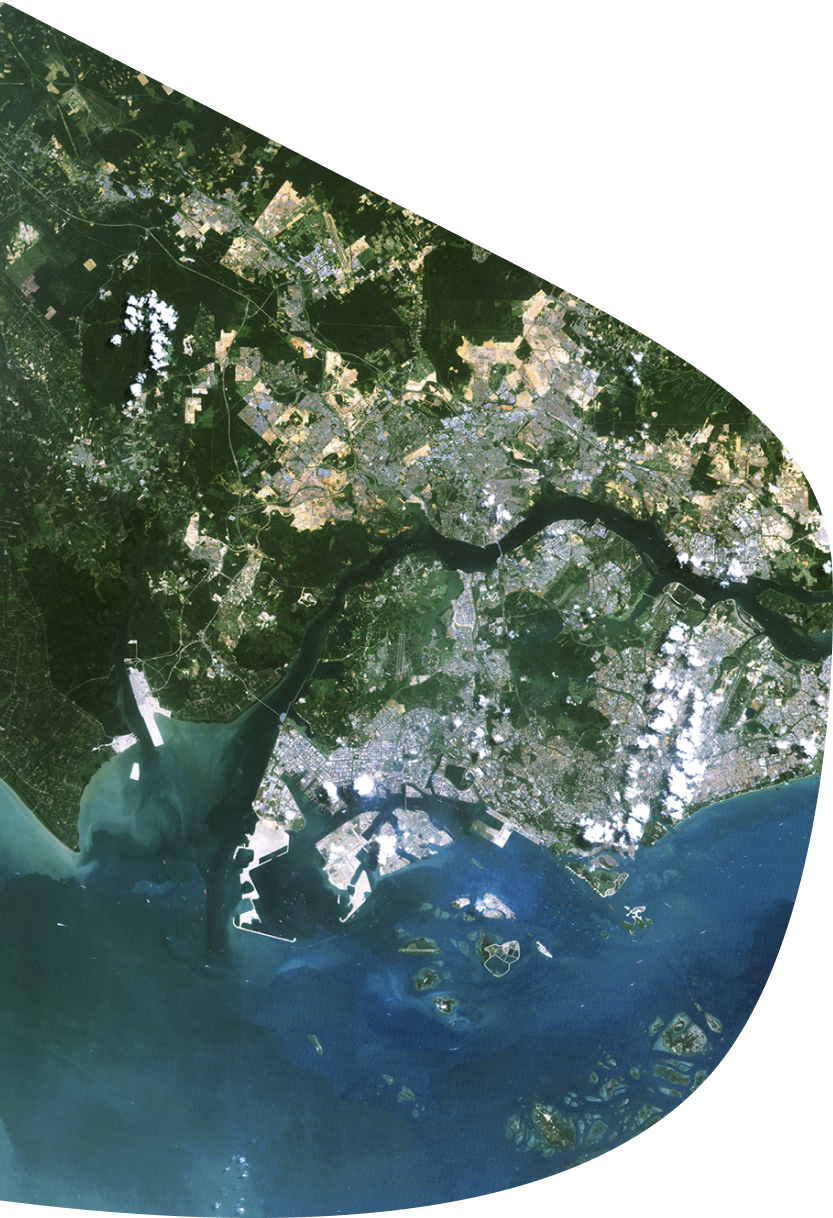 Sputnik view of Singapore