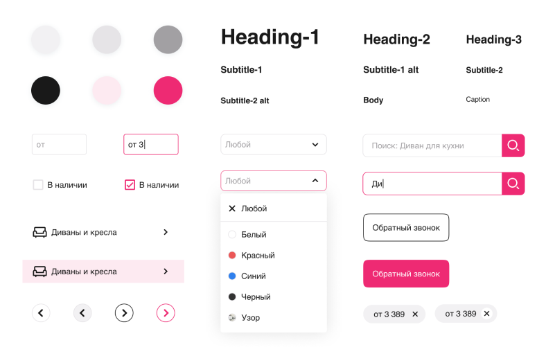 Стайл гайд страницы