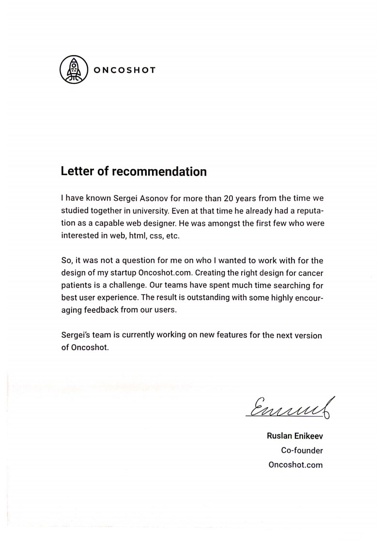 отзыв компании Oncoshot